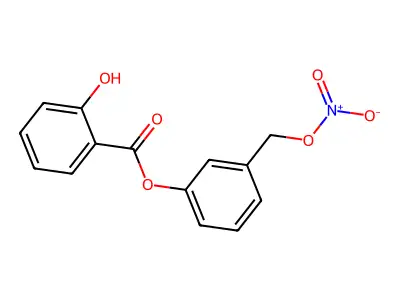 Benzoic acid, 2-hydroxy-, 3-[(nitrooxy)methyl]phenyl ester structure