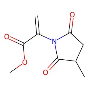 methyl 2-[(3R)-3-methyl-2,5-dioxopyrrolidin-1-yl]prop-2-enoate structure