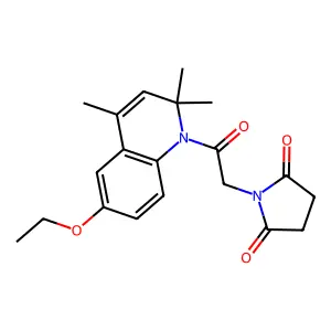 1-(2-(6-ethoxy-2,2,4-trimethylquinolin-1(2H)-yl)-2-oxoethyl)pyrrolidine-2,5-dione structure