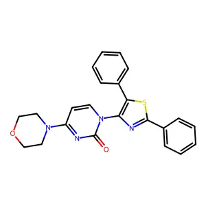 1-(2,5-diphenyl-1,3-thiazol-4-yl)-4-morpholin-4-ylpyrimidin-2-one structure