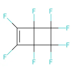 1,2,3,4,5,5,6,6-Octafluorobicyclo[2.2.0]hex-2-ene structure