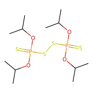 [di(propan-2-yloxy)phosphinothioyldisulfanyl]-di(propan-2-yloxy)-sulfanylidene-lambda5-phosphane structure