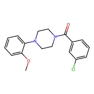 1-(3-chlorobenzoyl)-4-(2-methoxyphenyl)piperazine structure