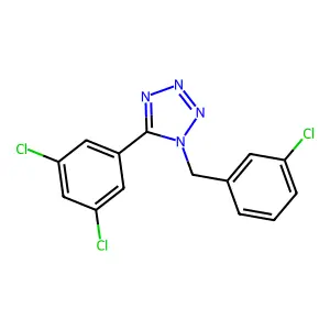 1-[(3-chlorophenyl)methyl]-5-(3,5-dichlorophenyl)tetrazole structure