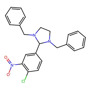 1,3-dibenzyl-2-(4-chloro-3-nitrophenyl)imidazolidine structure