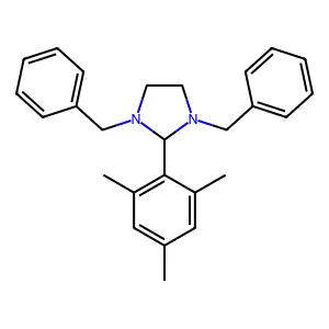 1,3-dibenzyl-2-(2,4,6-trimethylphenyl)imidazolidine structure