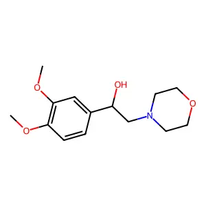1-(3,4-dimethoxyphenyl)-2-morpholin-4-ylethanol structure