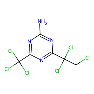 Compound C6H4Cl6N4 structure