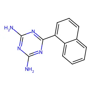 6-naphthalen-1-yl-1,3,5-triazine-2,4-diamine structure