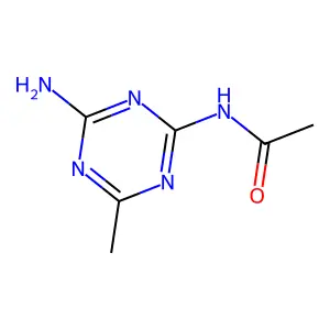 N-(4-amino-6-methyl-1,3,5-triazin-2-yl)acetamide structure