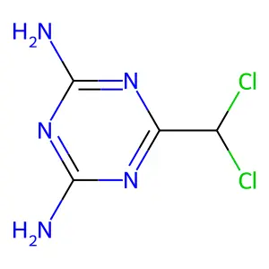 6-(dichloromethyl)-1,3,5-triazine-2,4-diamine structure