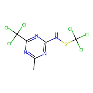 Compound C6H4Cl6N4S structure