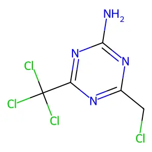 4-(chloromethyl)-6-(trichloromethyl)-1,3,5-triazin-2-amine structure