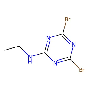 4,6-dibromo-N-ethyl-1,3,5-triazin-2-amine structure