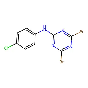 Compound C9H5Br2ClN4 structure