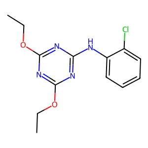 N-(2-chlorophenyl)-4,6-diethoxy-1,3,5-triazin-2-amine structure