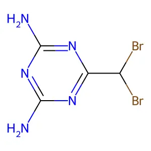 6-(dibromomethyl)-1,3,5-triazine-2,4-diamine structure