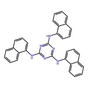 2-N,4-N,6-N-trinaphthalen-1-yl-1,3,5-triazine-2,4,6-triamine structure