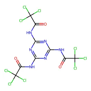 N-[4,6-bis[(2,2,2-trichloroacetyl)amino]-1,3,5-triazin-2-yl]-2,2,2-trichloroacetamide structure