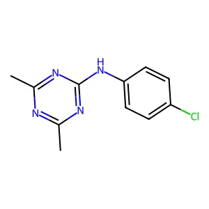 N-(4-chlorophenyl)-4,6-dimethyl-1,3,5-triazin-2-amine structure