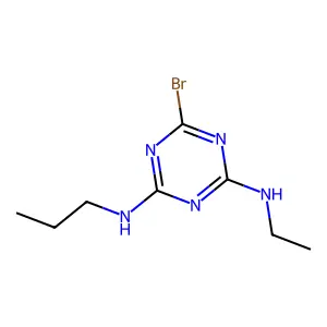 6-bromo-4-N-ethyl-2-N-propyl-1,3,5-triazine-2,4-diamine structure