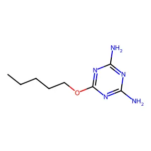 s-Triazine, 4,6-diamino-2-pentoxy- structure
