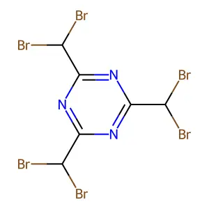 1,3,5-Triazine, 2,4,6-tris(dibromomethyl)- structure