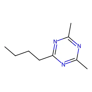2-butyl-4,6-dimethyl-1,3,5-triazine structure