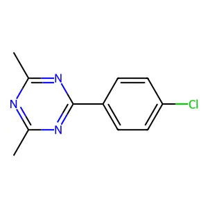 2-(4-chlorophenyl)-4,6-dimethyl-1,3,5-triazine structure