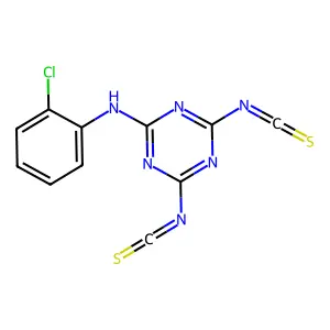 N-(2-chlorophenyl)-4,6-diisothiocyanato-1,3,5-triazin-2-amine structure