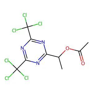Compound C9H7Cl6N3O2 structure