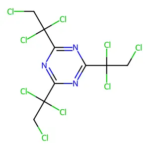 Compound C9H6Cl9N3 structure