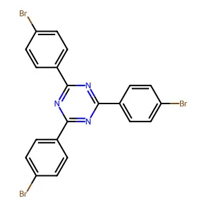 2,4,6-tris(4-bromophenyl)-1,3,5-triazine structure