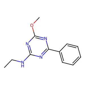 N-ethyl-4-methoxy-6-phenyl-1,3,5-triazin-2-amine structure