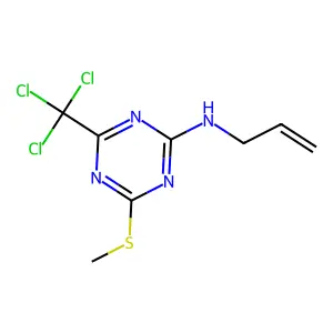 Compound C8H9Cl3N4S structure