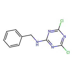 N-benzyl-4,6-dichloro-1,3,5-triazin-2-amine structure