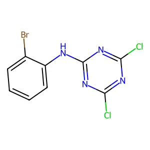 N-(2-bromophenyl)-4,6-dichloro-1,3,5-triazin-2-amine structure