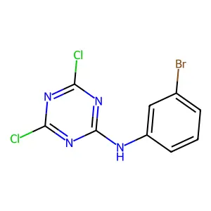 N-(3-bromophenyl)-4,6-dichloro-1,3,5-triazin-2-amine structure