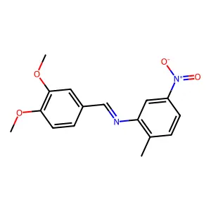 1-(3,4-dimethoxyphenyl)-N-(2-methyl-5-nitrophenyl)methanimine structure