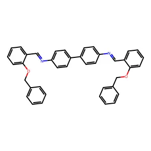 1-(2-phenylmethoxyphenyl)-N-[4-[4-[(2-phenylmethoxyphenyl)methylideneamino]phenyl]phenyl]methanimine structure