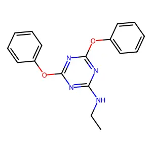 N-ethyl-4,6-diphenoxy-1,3,5-triazin-2-amine structure