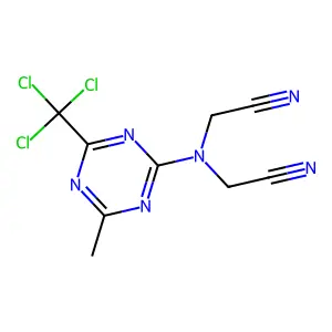 Compound C9H7Cl3N6 structure