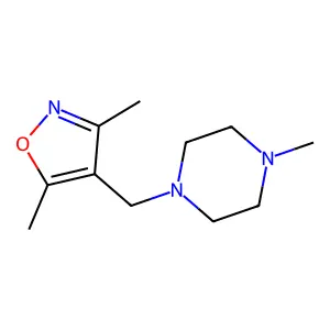1-[(3,5-dimethyl-4-isoxazolyl)methyl]-4-methylpiperazine structure
