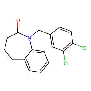 1-[(3,4-dichlorophenyl)methyl]-4,5-dihydro-3H-1-benzazepin-2-one structure