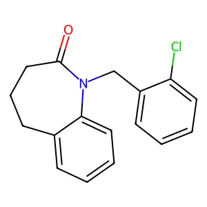 1-(2-chlorobenzyl)-1,3,4,5-tetrahydro-2H-1-benzazepin-2-one structure