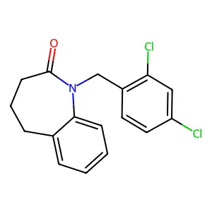 1-[(2,4-dichlorophenyl)methyl]-4,5-dihydro-3H-1-benzazepin-2-one structure