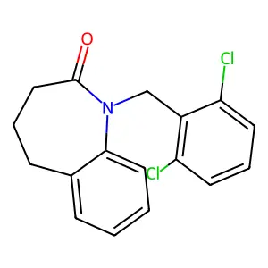 1-[(2,6-dichlorophenyl)methyl]-4,5-dihydro-3H-1-benzazepin-2-one structure