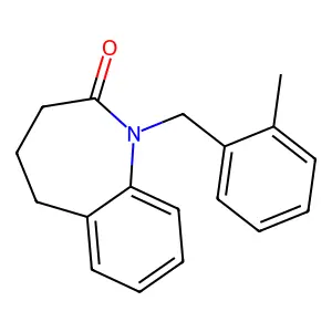 1-[(2-methylphenyl)methyl]-4,5-dihydro-3H-1-benzazepin-2-one structure