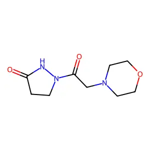 1-(2-morpholinoacetyl)tetrahydro-3H-pyrazol-3-one structure