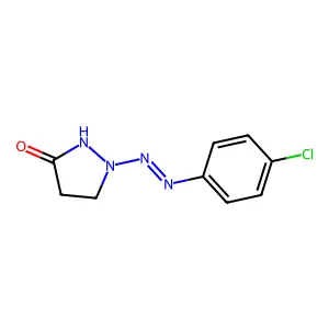 1-[2-(4-chlorophenyl)diazenyl]tetrahydro-3H-pyrazol-3-one structure
